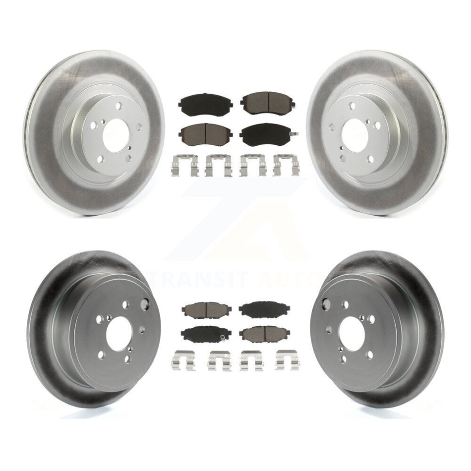 Front Rear Coated Disc Brake Rotors And Ceramic Pads Kit For Subaru Outback Forester Impreza Legacy KGC-100911