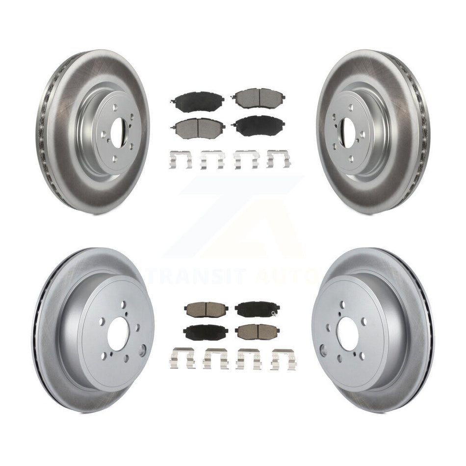 Front Rear Coated Disc Brake Rotors And Ceramic Pads Kit For Subaru Outback Legacy KGC-100912