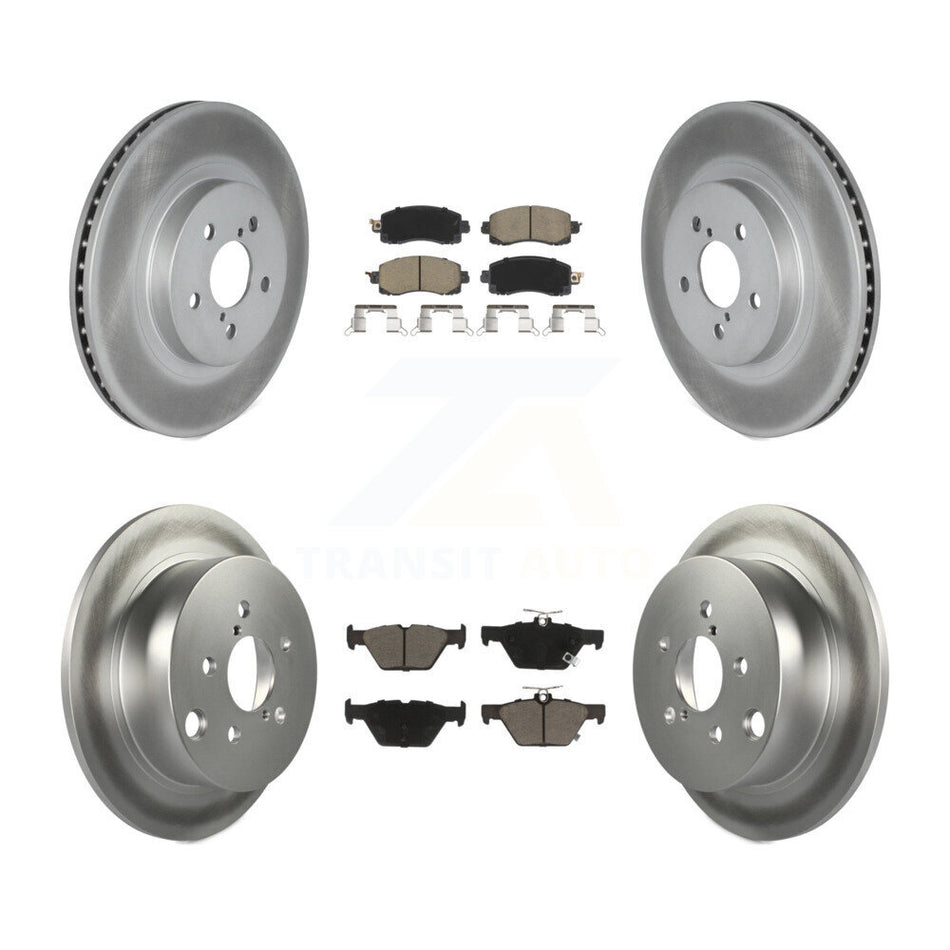 Front Rear Coated Disc Brake Rotors And Ceramic Pads Kit For Subaru Crosstrek KGC-100921