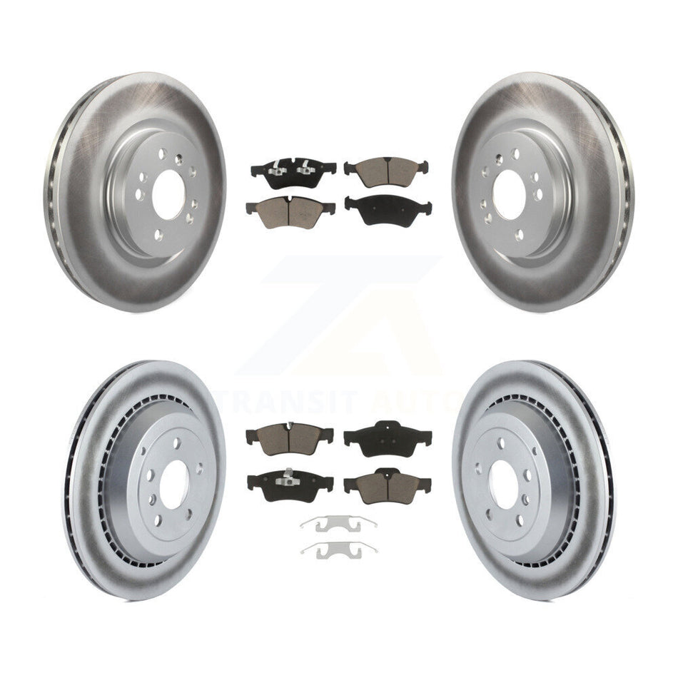 Front Rear Coated Disc Brake Rotors And Ceramic Pads Kit For Mercedes-Benz R350 ML500 R500 R320 With Vented Rotor KGC-100936