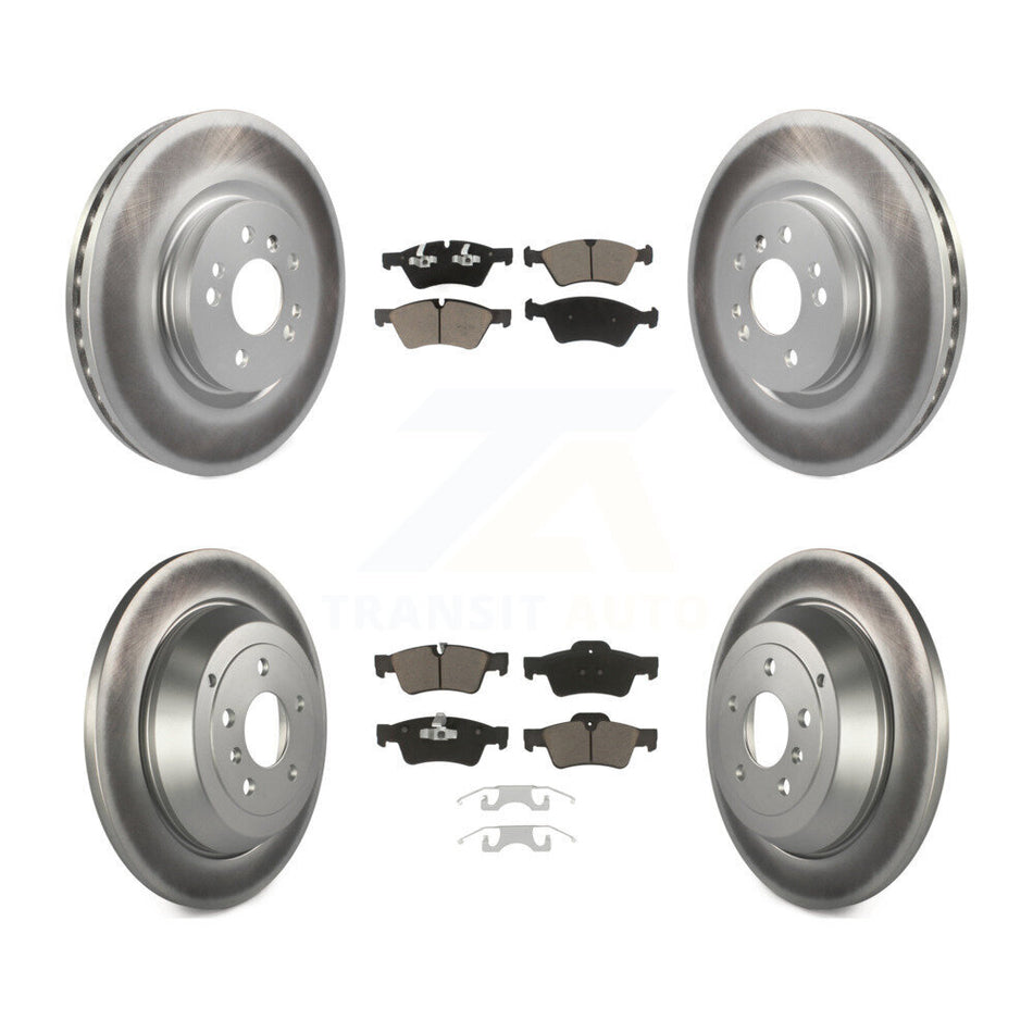 Front Rear Coated Disc Brake Rotors And Ceramic Pads Kit For Mercedes-Benz ML350 R350 ML500 ML320 R500 R320 ML450 KGC-100937