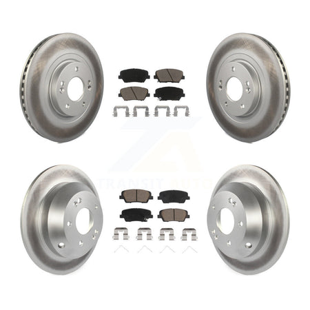 Front Rear Coated Disc Brake Rotor Ceramic Pad Kit For Kia Sorento Hyundai Santa Fe Sport KGC-100941