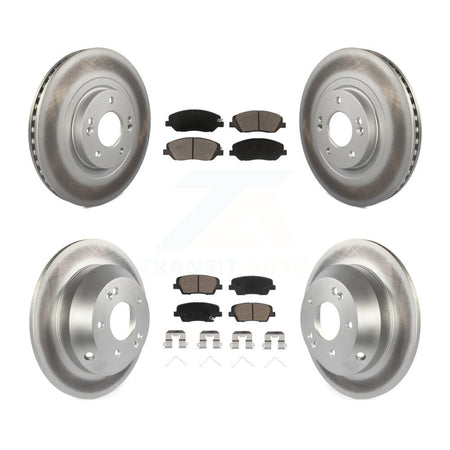 Front Rear Coated Disc Brake Rotors And Ceramic Pads Kit For Hyundai Santa Fe XL KGC-100942