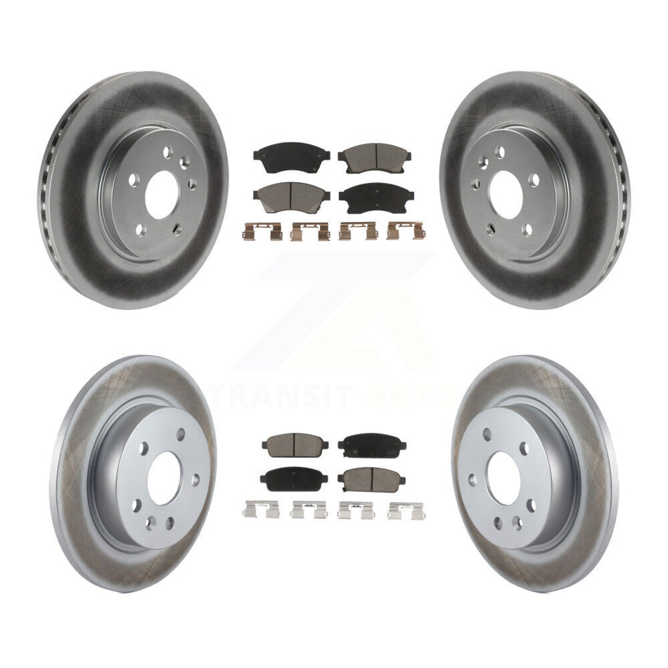 Front Rear Coated Disc Brake Rotors And Ceramic Pads Kit For Chevrolet Buick Encore Trax Sonic KGC-100945