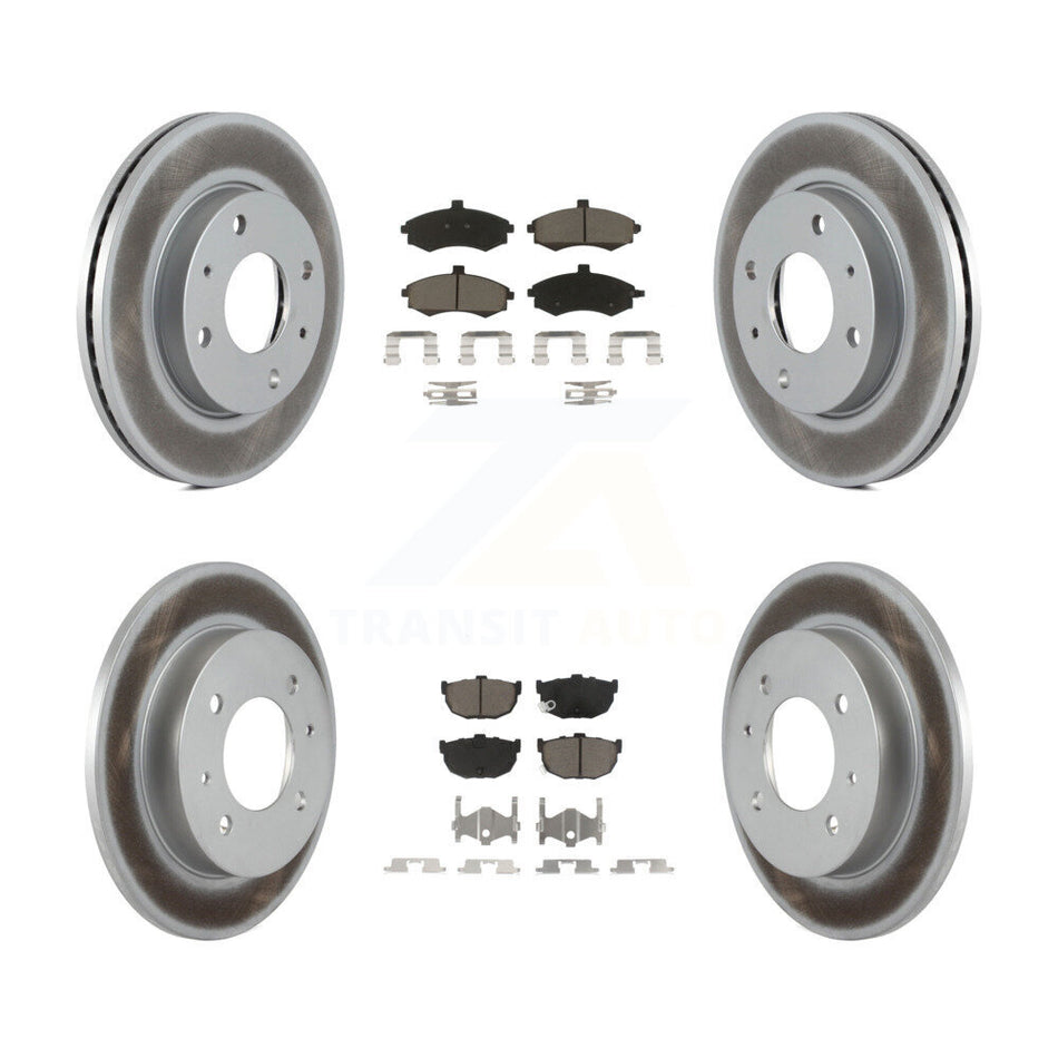Front Rear Coated Disc Brake Rotors And Ceramic Pads Kit For Hyundai Elantra rear brakes KGC-100961