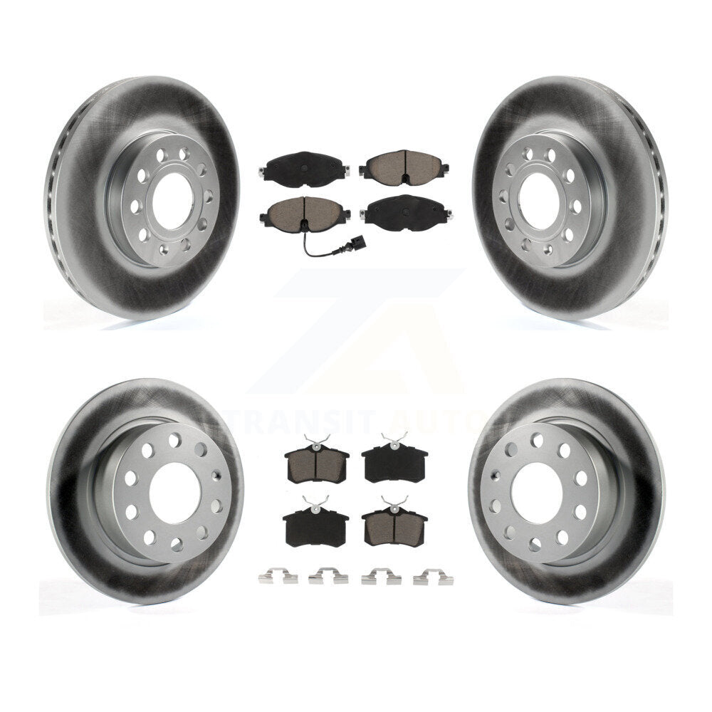 Front Rear Coat Brake Rotors Ceramic Pad Kit For Volkswagen Golf SportWagen DIESEL engine KGC-100983