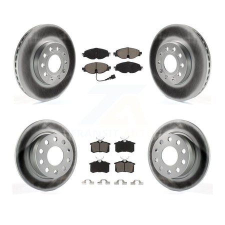 Front Rear Coat Brake Rotors Ceramic Pad Kit For Volkswagen Golf SportWagen DIESEL engine KGC-100983