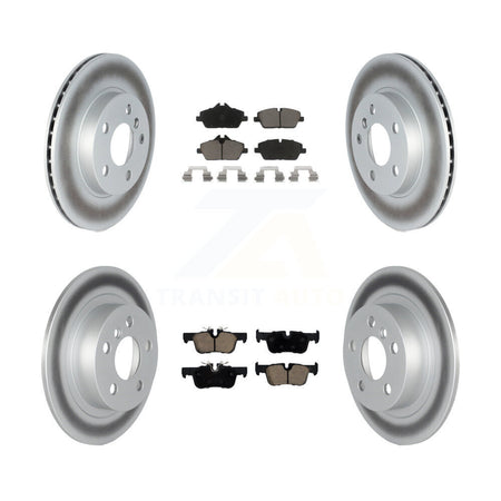 Front Rear Coated Disc Brake Rotors And Ceramic Pads Kit For BMW i3 i3s KGC-100989