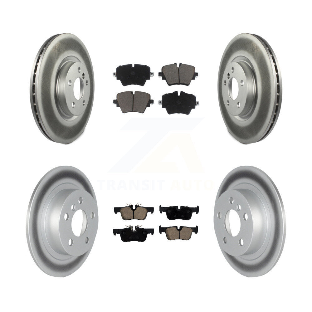 Front Rear Coated Disc Brake Rotors & Ceramic Pad Kit For Mini Cooper Countryman S ALL4 KGC-100993