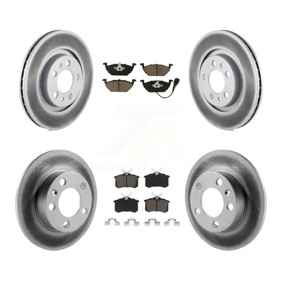 Front Rear Coated Disc Brake Rotors And Ceramic Pads Kit For 2007-2010 Volkswagen Beetle With 280mm Diameter Rotor KGC-100996