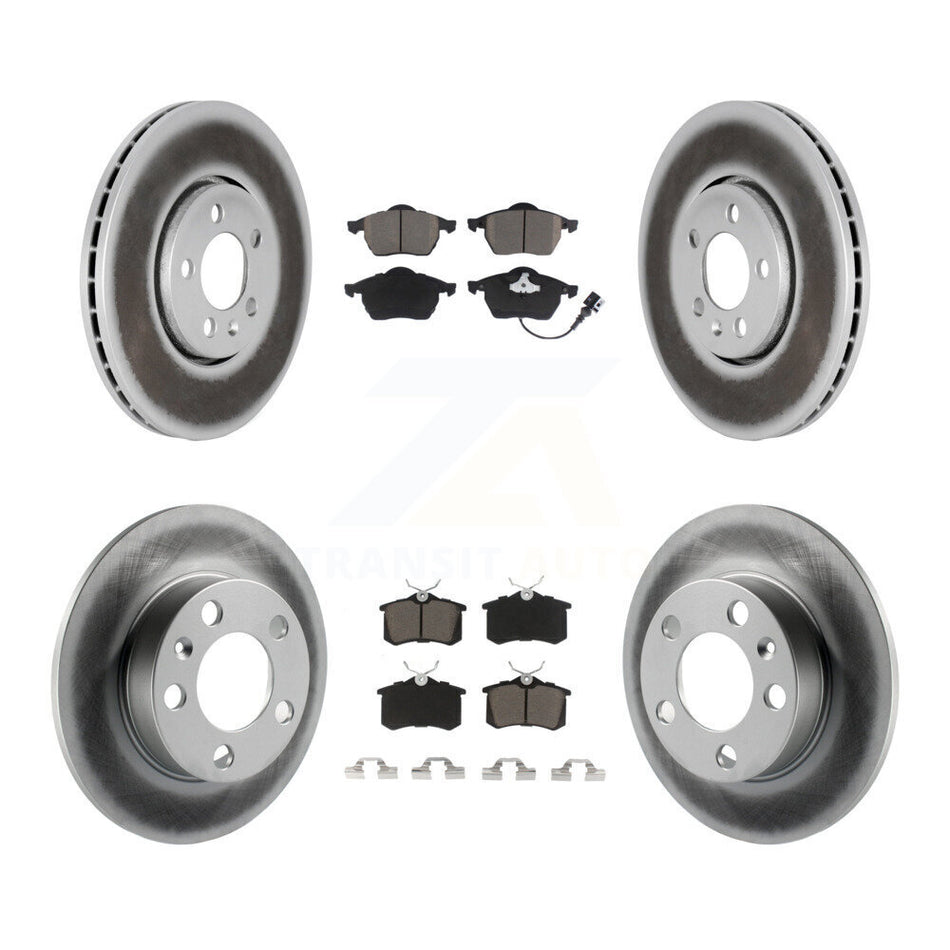 Front Rear Coated Disc Brake Rotors And Ceramic Pads Kit For Volkswagen Beetle Jetta Golf KGC-100997