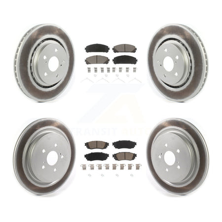 Front Rear Coated Disc Brake Rotors Ceramic Pad Kit For Lexus RX350 RX450h RX350L RX450hL KGC-101000
