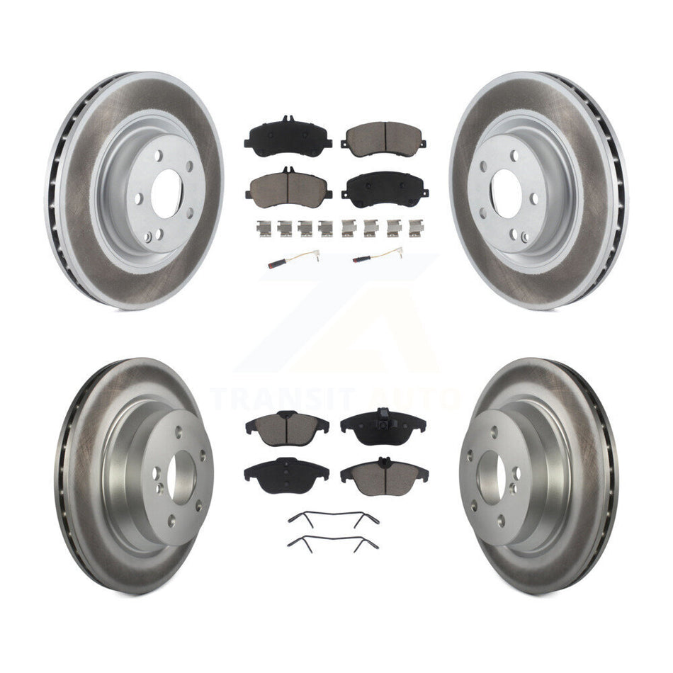 Front Rear Coated Disc Brake Rotors And Ceramic Pads Kit For Mercedes-Benz GLK350 GLK250 KGC-101012