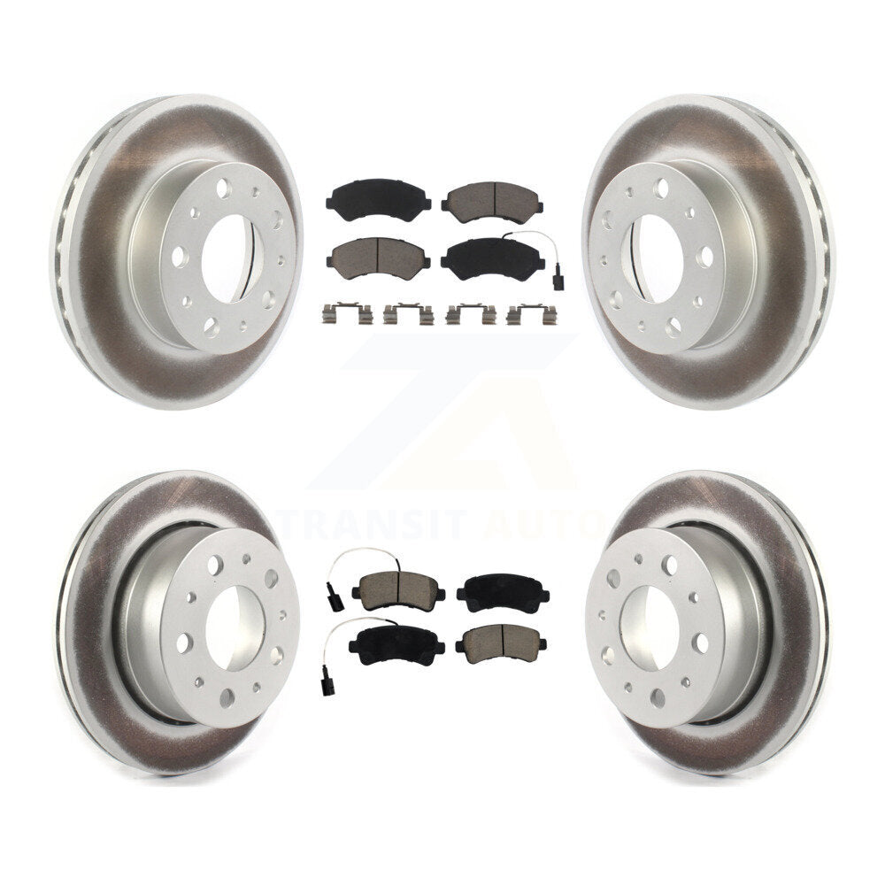 Front Rear Coated Brake Rotors Ceramic Pad Kit For 2014-2020 Ram ProMaster 2500 3500 1500 KGC-101039