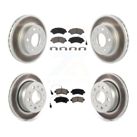 Front Rear Coated Brake Rotors Ceramic Pad Kit For 2014-2020 Ram ProMaster 2500 3500 1500 KGC-101039