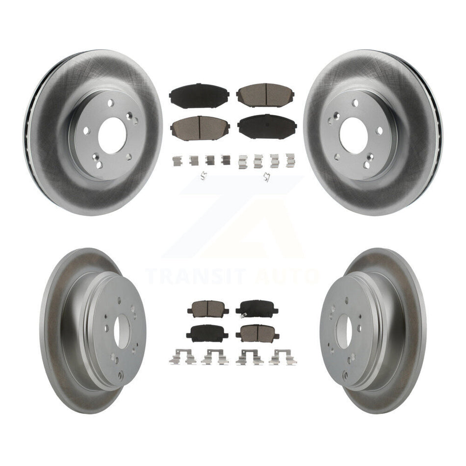 Front Rear Coated Disc Brake Rotors And Ceramic Pads Kit For 2002-2004 Honda Odyssey KGC-101059