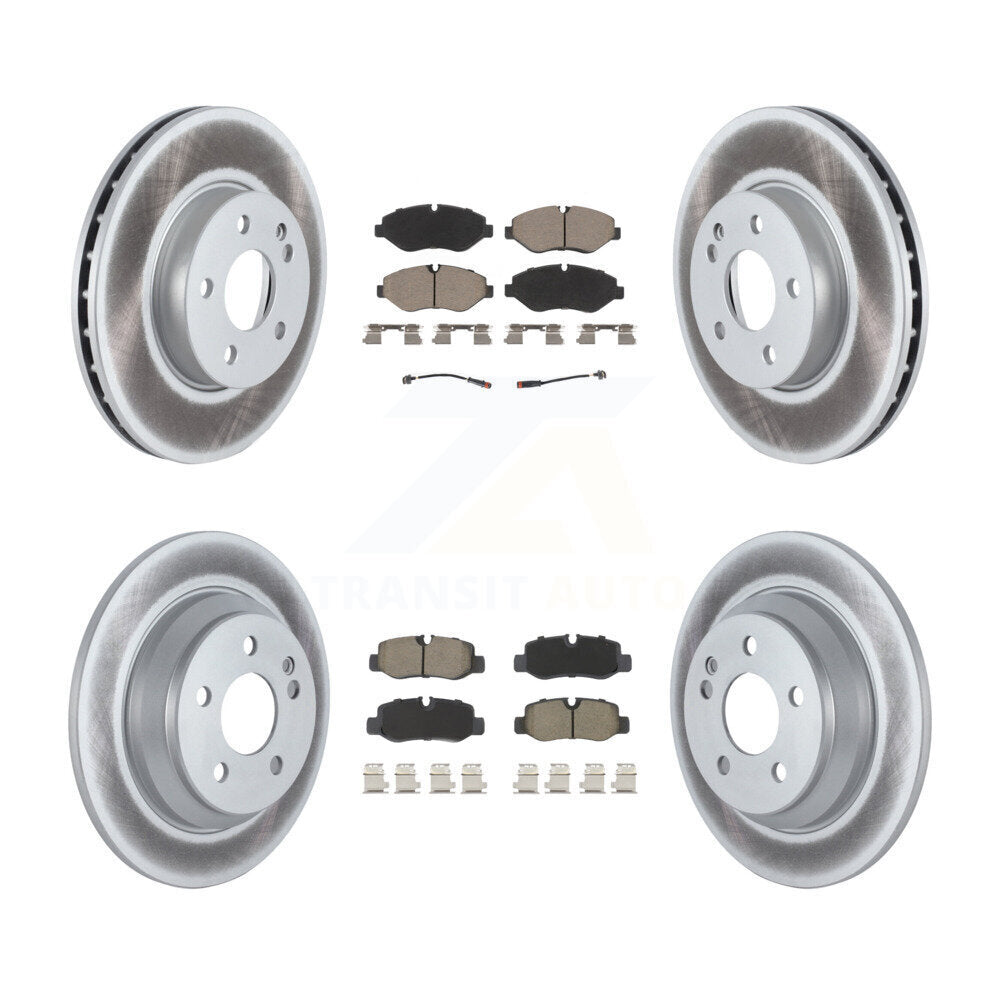 Front Rear Coated Disc Brake Rotors And Ceramic Pads Kit For Mercedes-Benz Metris KGC-101061