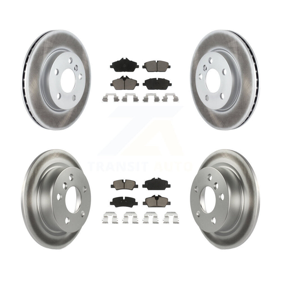 Front Rear Coated Disc Brake Rotors And Ceramic Pads Kit For Mini Cooper KGC-101062