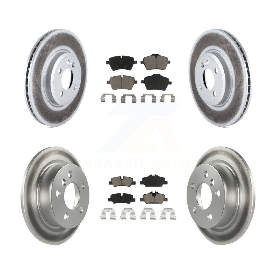Front Rear Coated Disc Brake Rotors And Ceramic Pads Kit For 2015 Mini Cooper 2.0L 1.5L With 294mm Diameter Rotor 4 Lug Wheels KGC-101066