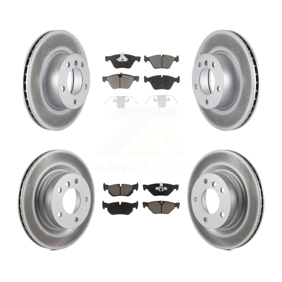 Front Rear Coated Disc Brake Rotors And Ceramic Pads Kit For BMW 328i 325i 323i KGC-101090