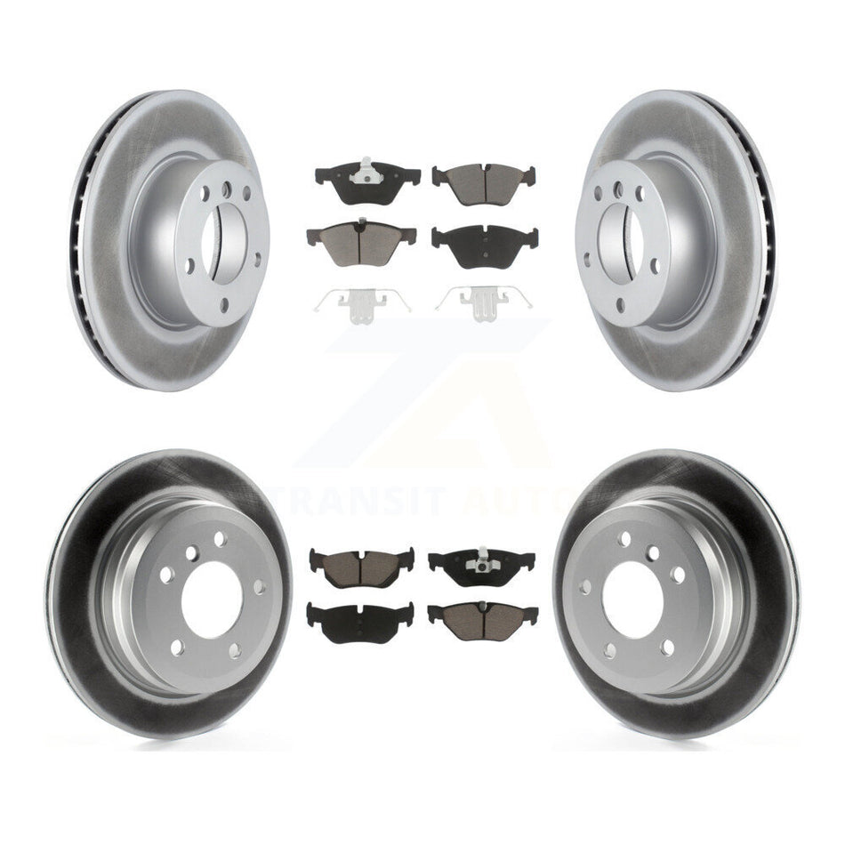 Front Rear Coated Disc Brake Rotors And Ceramic Pads Kit For BMW 328i 328xi 325xi KGC-101091