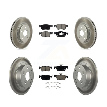 Front Rear Coated Disc Brake Rotors And Ceramic Pads Kit For Honda Accord KGC-101109
