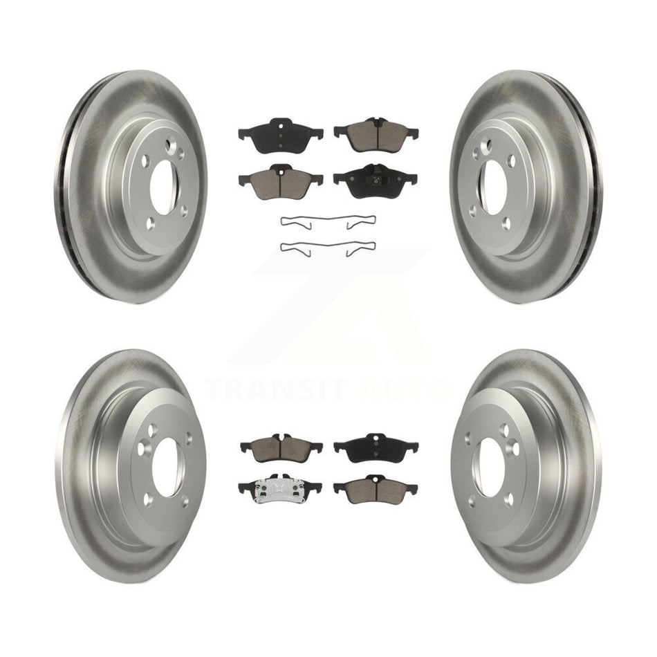Front Rear Coated Disc Brake Rotors And Ceramic Pads Kit For 2002-2005 Mini Cooper With 276mm Diameter Rotor KGC-101113