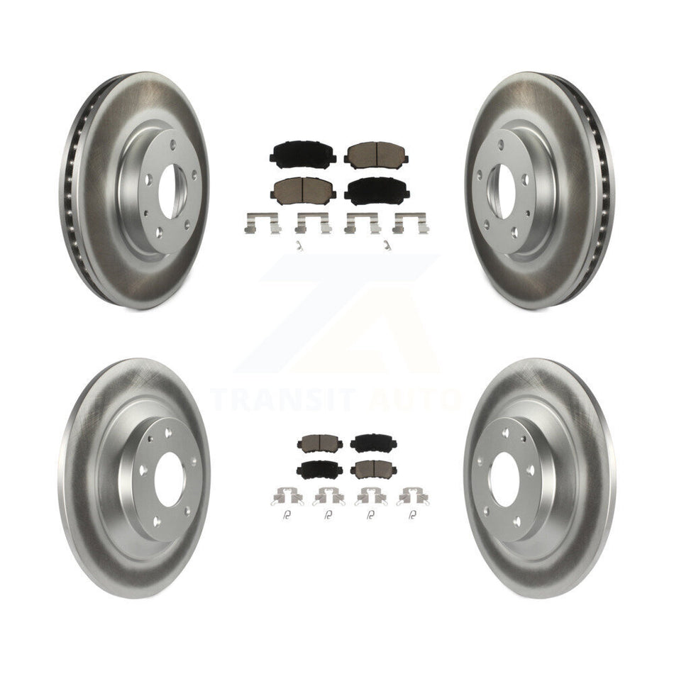 Front Rear Coated Disc Brake Rotors And Ceramic Pads Kit For Mazda CX-5 KGC-101131