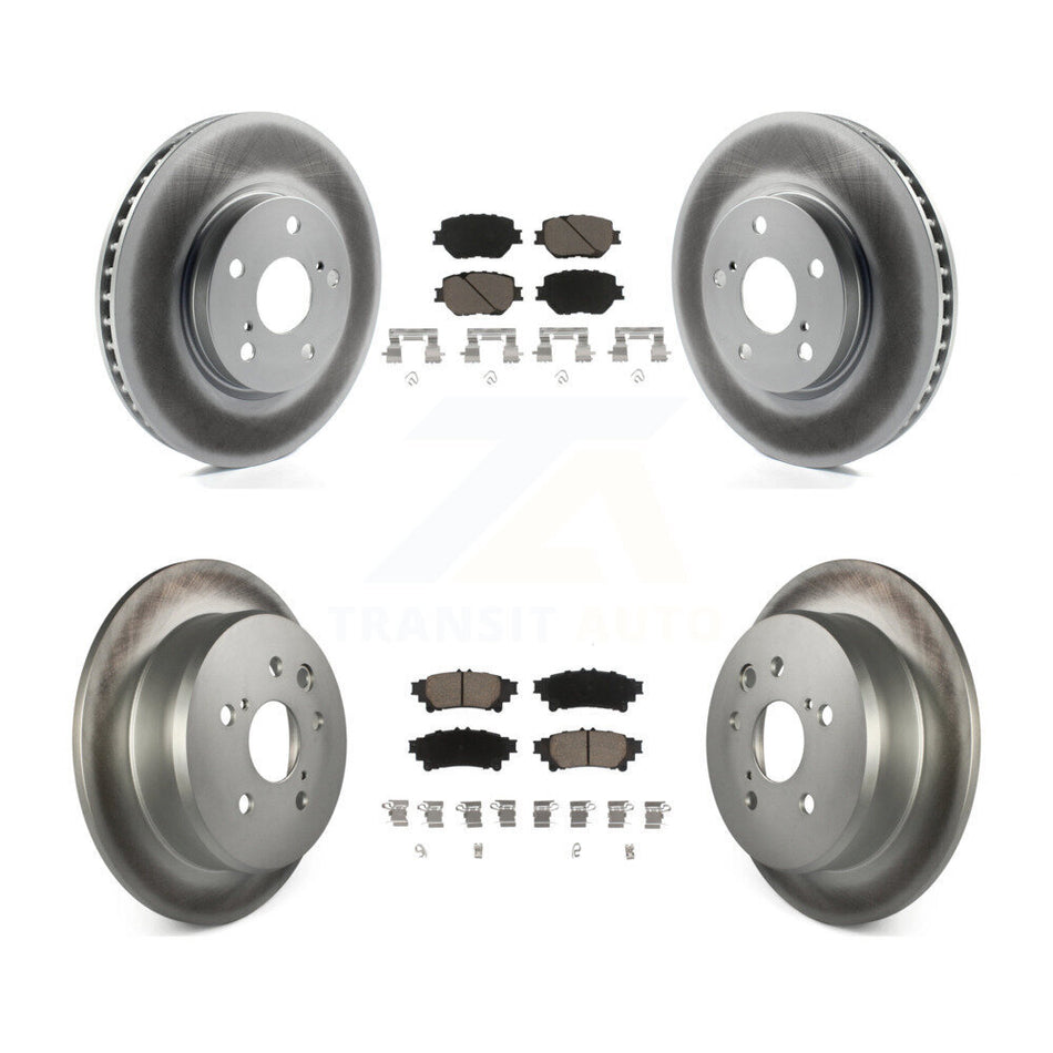 Front Rear Coated Disc Brake Rotors And Ceramic Pads Kit For Lexus IS250 KGC-101139