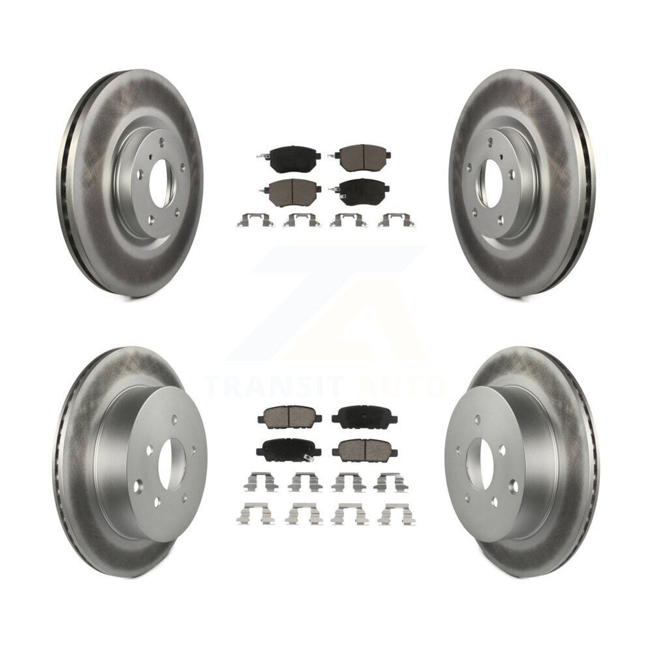Front Rear Coated Disc Brake Rotors And Ceramic Pads Kit For Nissan Murano KGC-101162