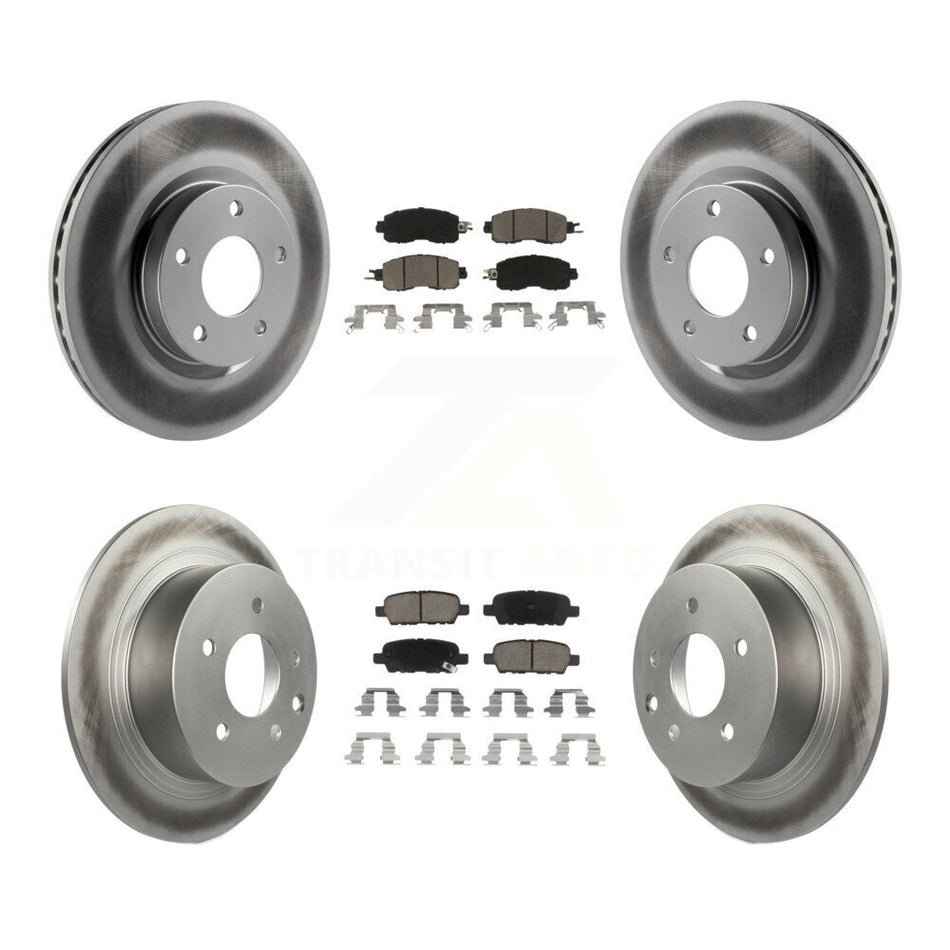 Front Rear Coated Disc Brake Rotors And Ceramic Pads Kit For Nissan Altima KGC-101175