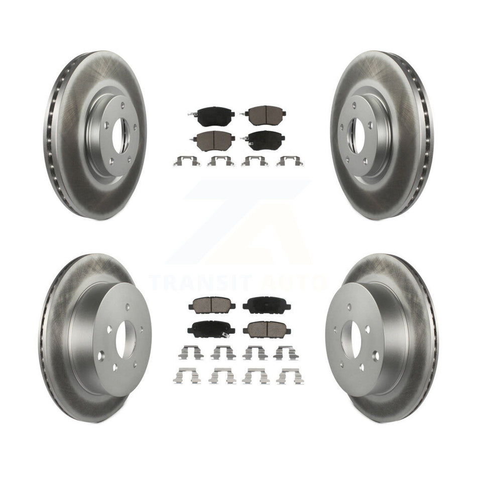 Front Rear Coated Disc Brake Rotors And Ceramic Pads Kit For Nissan Murano INFINITI FX35 FX45 KGC-101183
