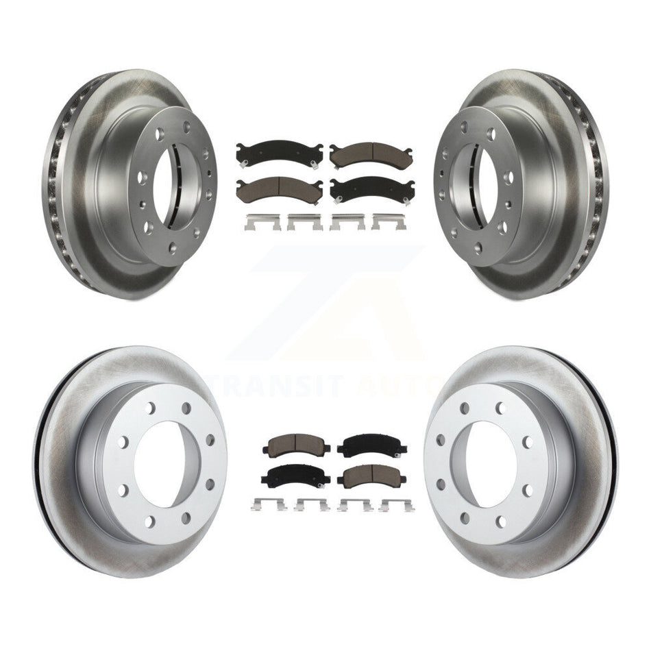 Front Rear Coated Disc Brake Rotors And Ceramic Pads Kit For Chevrolet Express 2500 GMC Savana KGC-101200