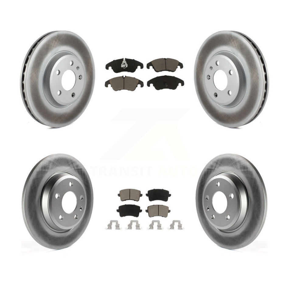 Front Rear Coated Disc Brake Rotors And Ceramic Pads Kit For Audi Q5 A4 Quattro A5 KGC-101231