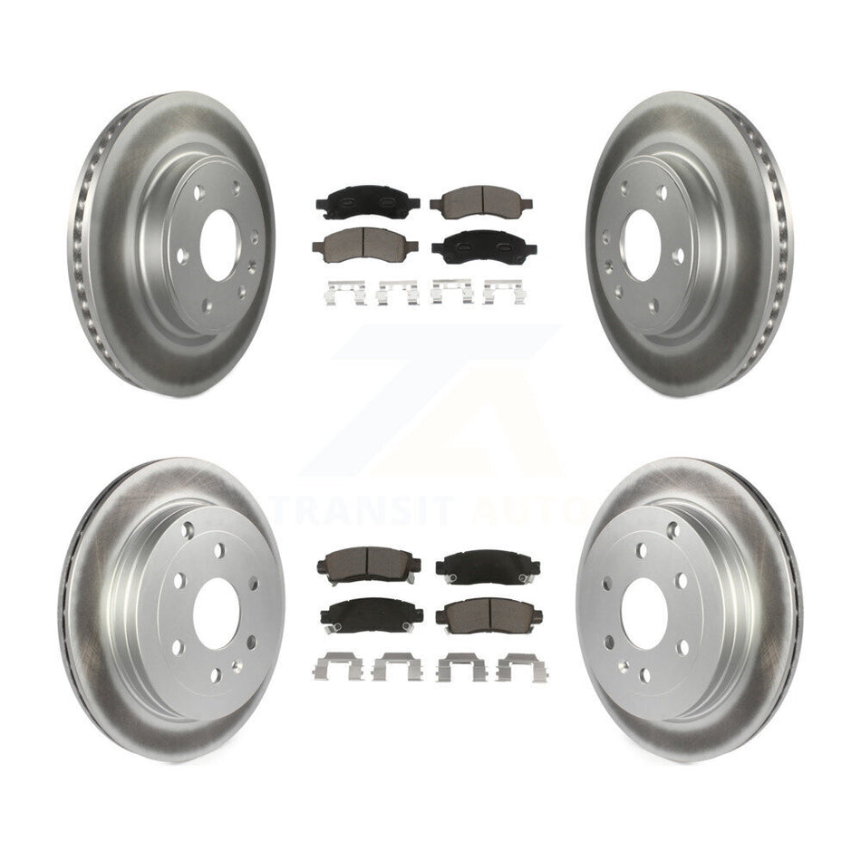 Front Rear Coated Disc Brake Rotors And Ceramic Pads Kit For Chevrolet Traverse GMC Acadia Buick Enclave Saturn Outlook Limited KGC-101238