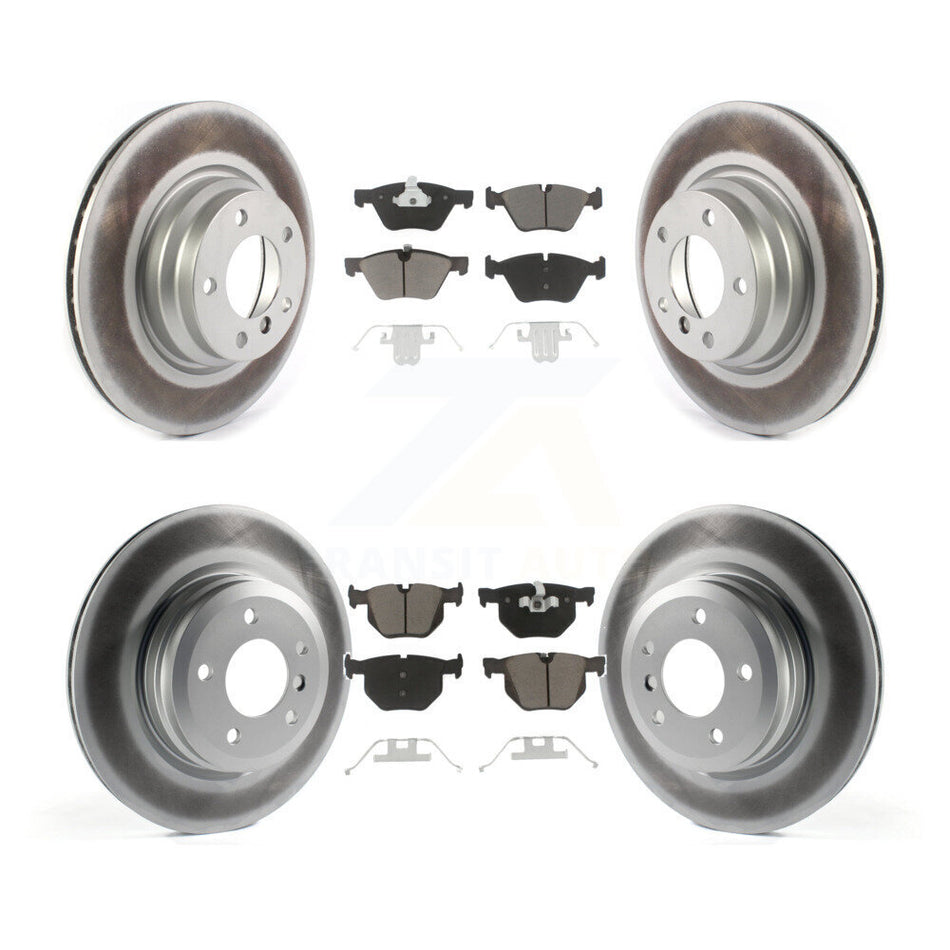 Front Rear Coated Disc Brake Rotors And Ceramic Pads Kit For 2006-2006 BMW 330i 330xi KGC-101257
