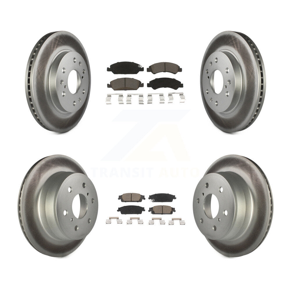 Front Rear Coat Brake Rotor Ceramic Pad Kit For GMC Sierra 1500 Chevrolet Silverado Tahoe KGC-101262