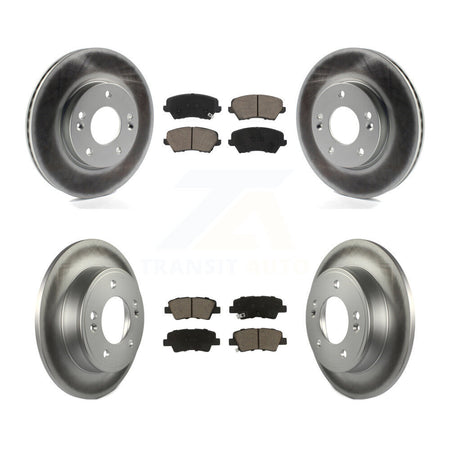Front Rear Coat Brake Rotor Ceramic Pad Kit For Kia Forte Hyundai Forte5 Veloster Elantra KGC-101273