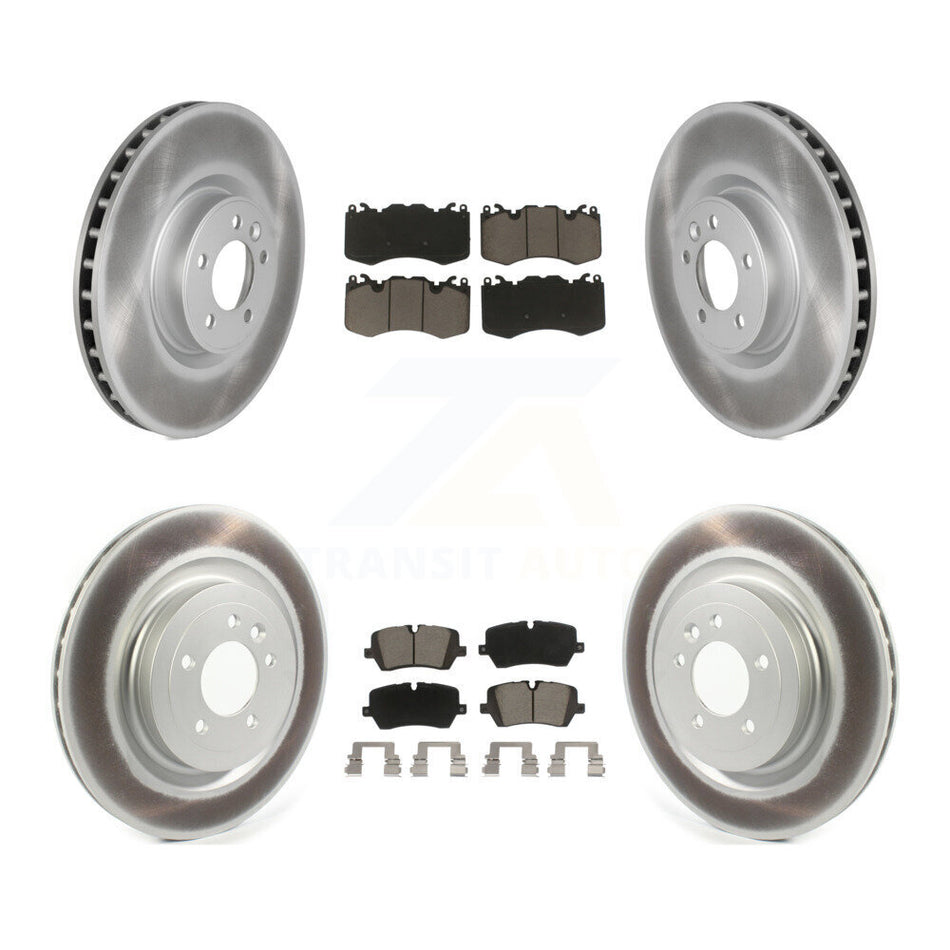 Front Rear Coated Disc Brake Rotors And Ceramic Pads Kit For Land Rover Range Sport KGC-101293
