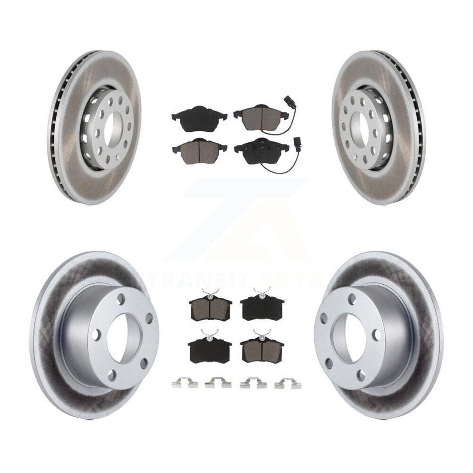 Front Rear Coated Disc Brake Rotors And Ceramic Pads Kit For Volkswagen Passat KGC-101303