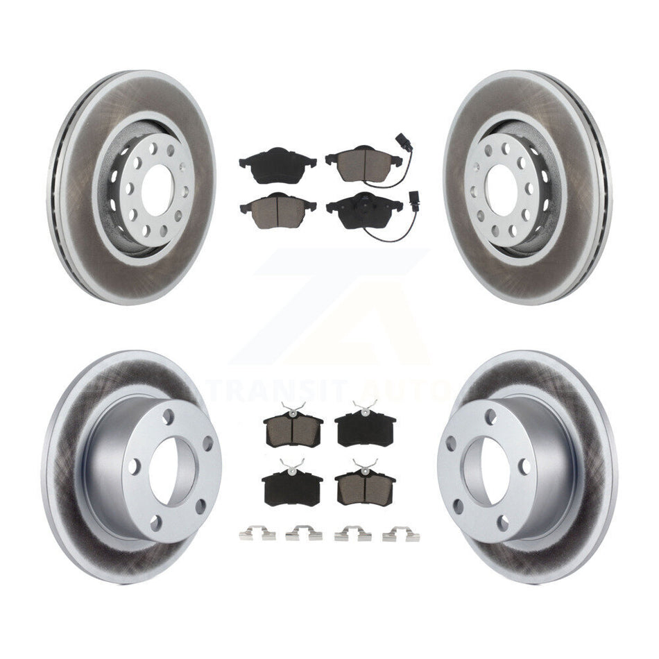 Front Rear Coated Disc Brake Rotors And Ceramic Pads Kit For Audi A6 With 312mm Diameter Rotor KGC-101305
