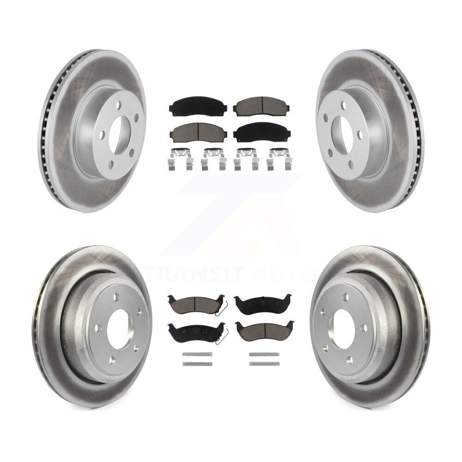 Front Rear Coated Disc Brake Rotors And Ceramic Pads Kit For Ford Ranger Mazda B4000 KGC-101312