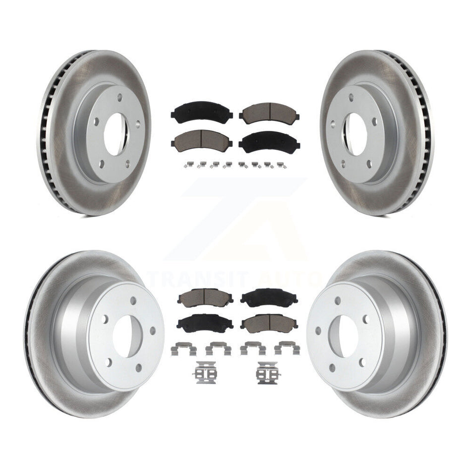 Front Rear Coated Disc Brake Rotors And Ceramic Pads Kit For Chevrolet S10 Blazer GMC Sonoma Jimmy Oldsmobile Bravada Isuzu Hombre KGC-101313