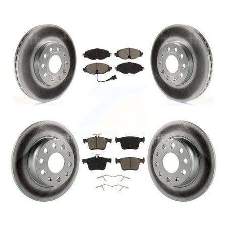 Front Rear Coated Brake Rotors Ceramic Pad Kit For Volkswagen Taos Audi A3 Quattro e-Golf KGC-101324