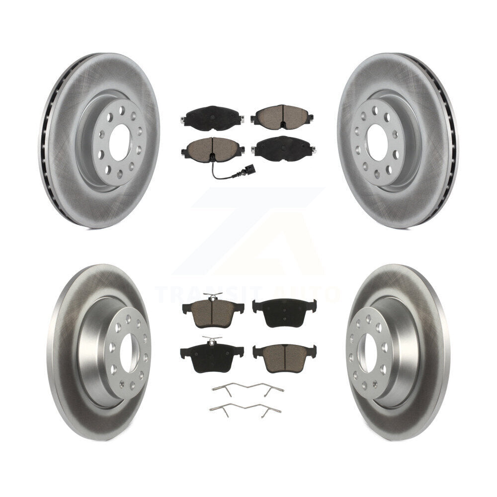 Front Rear Coated Disc Brake Rotors And Ceramic Pads Kit For Audi TT Quattro KGC-101326
