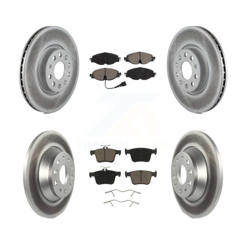 Front Rear Coated Disc Brake Rotors And Ceramic Pads Kit For Audi TT Quattro KGC-101326