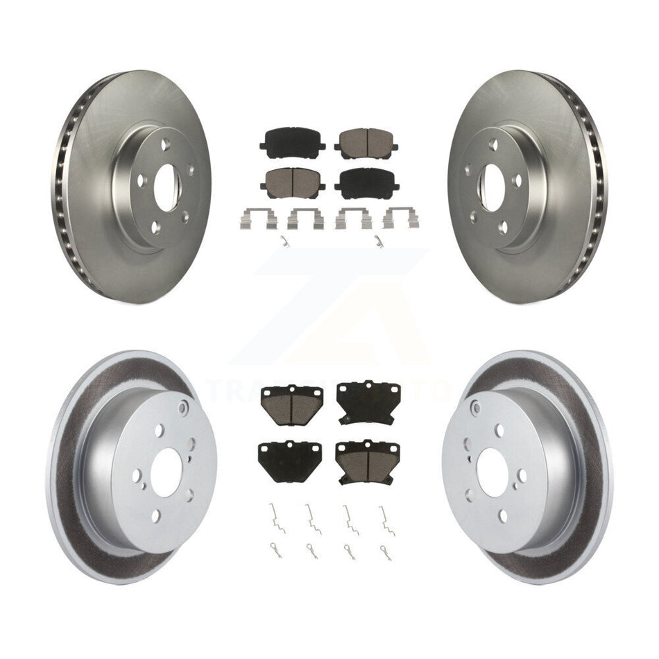 Front Rear Coated Disc Brake Rotors And Ceramic Pads Kit For Toyota Corolla Matrix Pontiac Vibe KGC-101330