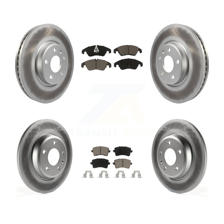 Front Rear Coated Disc Brake Rotors And Ceramic Pads Kit For Audi A4 Q5 A5 Quattro allroad KGC-101337