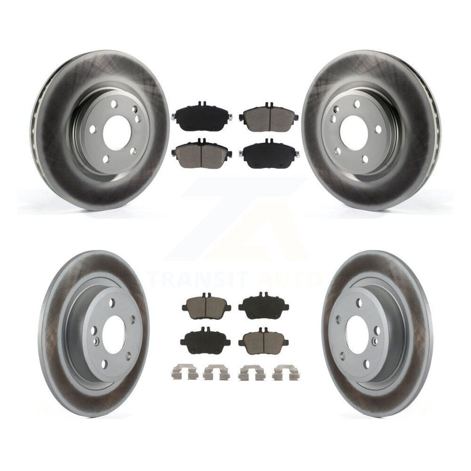 Front Rear Coated Disc Brake Rotors And Ceramic Pads Kit For Mercedes-Benz GLA250 CLA250 INFINITI QX30 KGC-101357