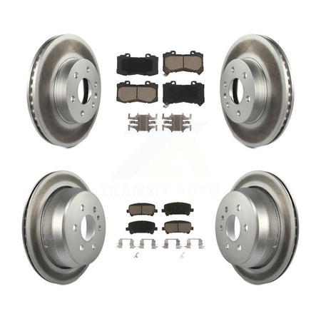 Front Rear Coated Brake Rotor Ceramic Pad Kit For 2015-2020 Chevrolet Colorado GMC Canyon KGC-101359